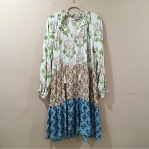 Roberta Roller Rabbit Women’s Size Xs Padma Janni Dress Tunic White Pink Blue